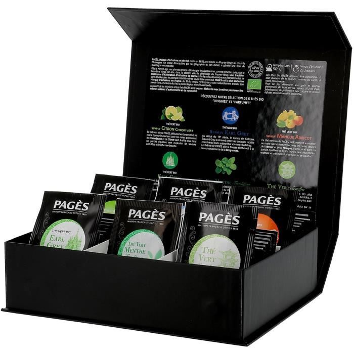 Coffret thés noirs Bio x4 - Assortiment de 4 boites métal médium - Human &  Tea
