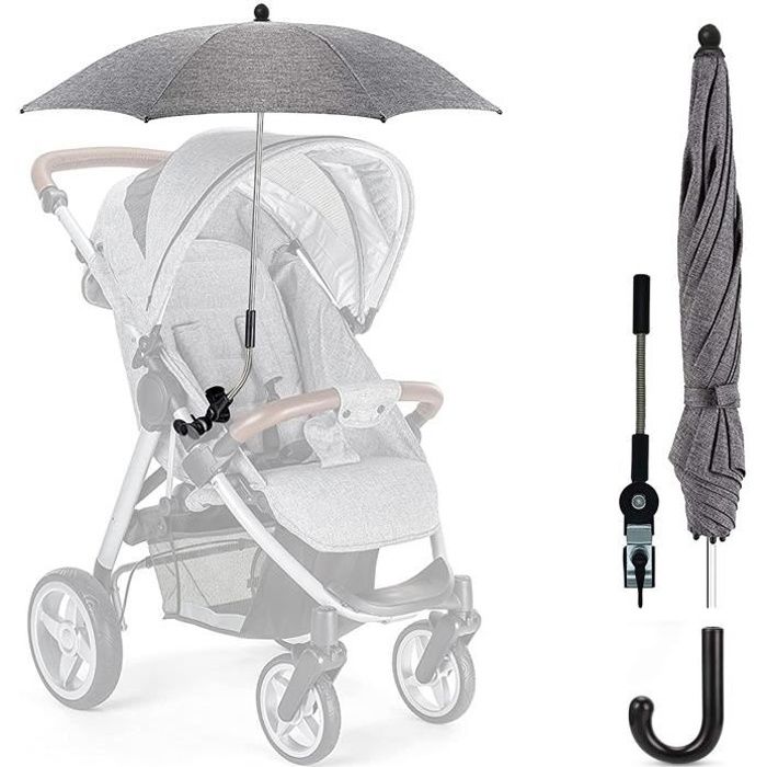 Ombrelle Poussette Universelle, Parasol Anti UV pour Poussette