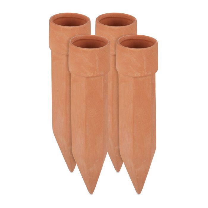 Lot De 4 Cônes D'arrosage En Céramique - Pour Bouteilles PET 1,5L - Arrosage Automatique Plantes Vacances