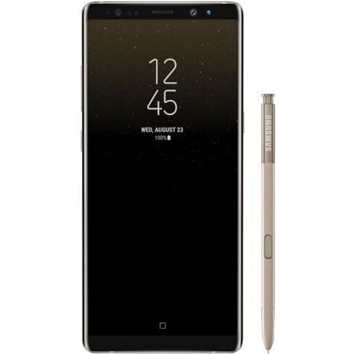 Vente T&eacute;l&eacute;phone portable Samsung Galaxy Note 8 64 go Or - Reconditionné - Très bon état pas cher
