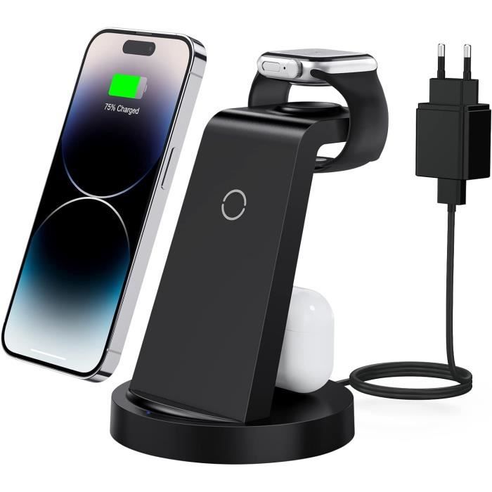 Chargeur Induction 3 En 1 Sans Fil Rapide - Compatible Magsafe - Téléphone