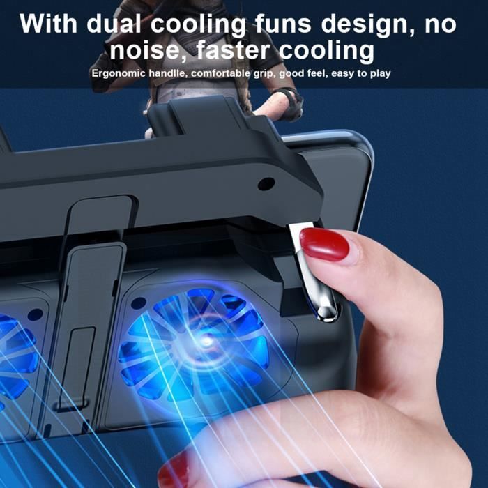 Manette De Jeu Smartphone Avec Ventilateur Sutinna - Batterie 5000mAh, Pour Téléphones 4.7-6.5 Pouces