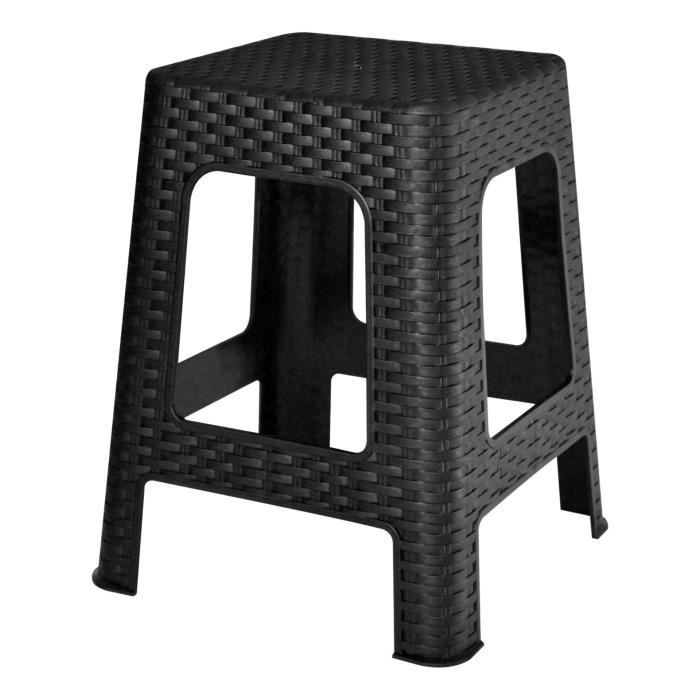 Tabouret noir Rotin GM Sotufab Plast - Tabouret - SOTUFAB PLAST - Noir - Plastique