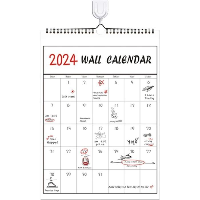 Calendrier mural 2024 calendrier mensuel 2023 2024 grands blocs