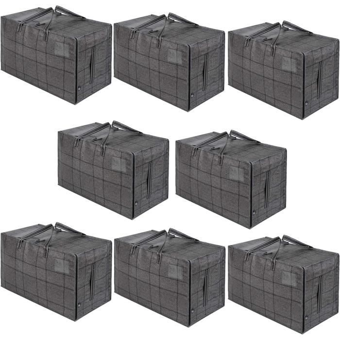 Lelezia Sac De Rangement XXL 476.3L Fermeture Éclair – Housse Sous-lit Géante Pour Couettes, Couvertures, Oreillers – Parfait Déménagement & Stockage !