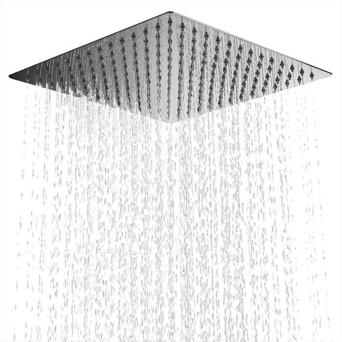 Colonne De Douche LED Moderne - Finition Or & Acier Inox - Pommeau Pluie 20cm - Rozin - 5 Ans Garantie