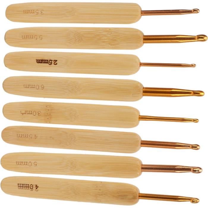 Set De 12 Crochets En Acier Pour Tricot - Tailles 0.6mm à 1