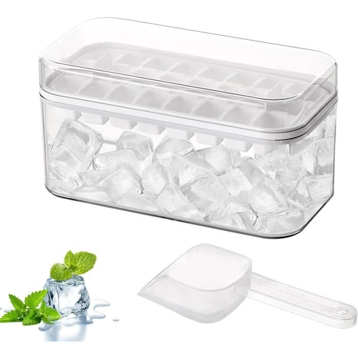 Bac à Glaçons Silicone 24 Cubes Avec Couvercle - Glaçons Carrés Faciles à Démouler, Empilable, Pour Cocktails, Jus, Bébé (vert) - 7