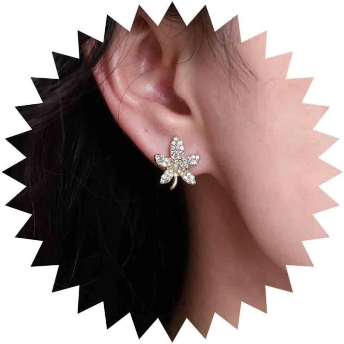 Boucle d'oreille argent feuille striée