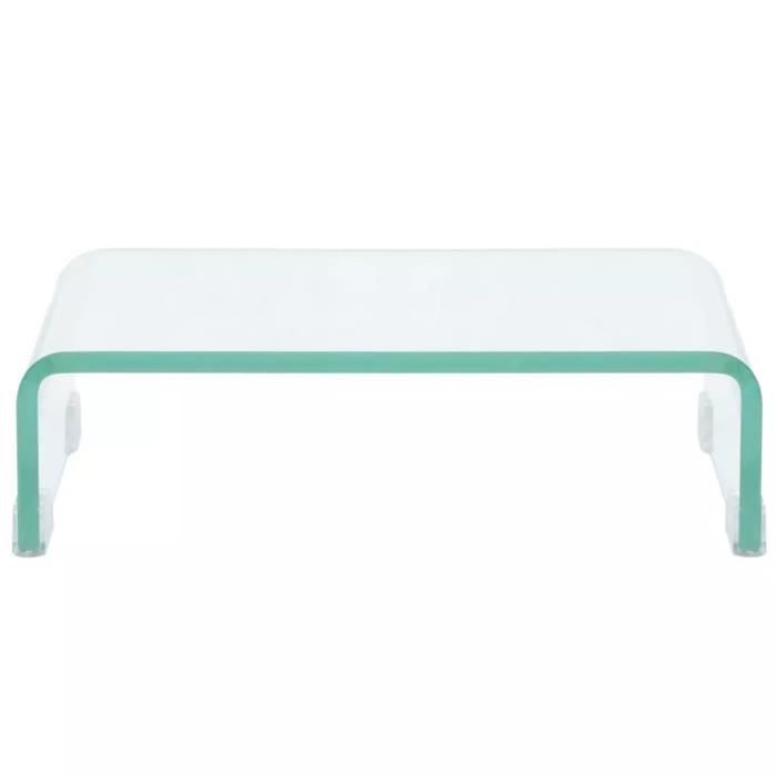 Meuble Tv Support Etagere En Verre Pour Rehausseur Moniteur D