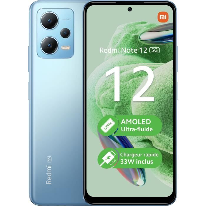 XIAOMI Redmi Note 12 128Go 5G Bleu - Cdiscount Téléphonie