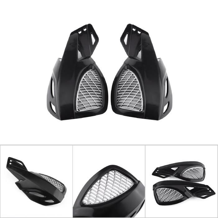 Protège-Mains Moto Cross Universel Noir - Protection Guidon Dirt Bike Enduro Supermoto