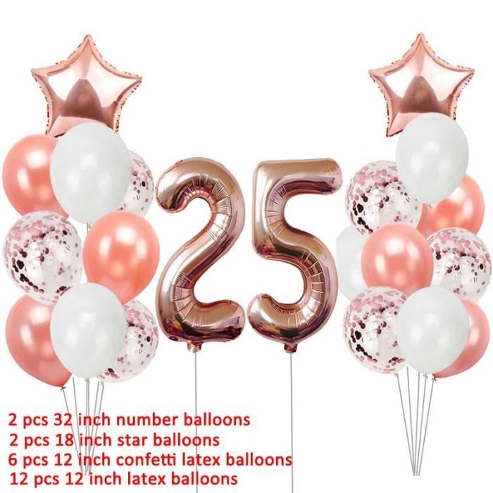 Numero 25 Ballons Joyeux Anniversaire Fete Decorations 25 Ans 25th Anniversaire Or Rose Homme Femm 22pcs Rose Gold Cdiscount Maison Numero 25 Ballons Joyeux Anniversaire Fete Decorations 25 Ans 25th Anniversaire Or Rose Homme Femm 22pcs Rose Gold Cdiscount Maison