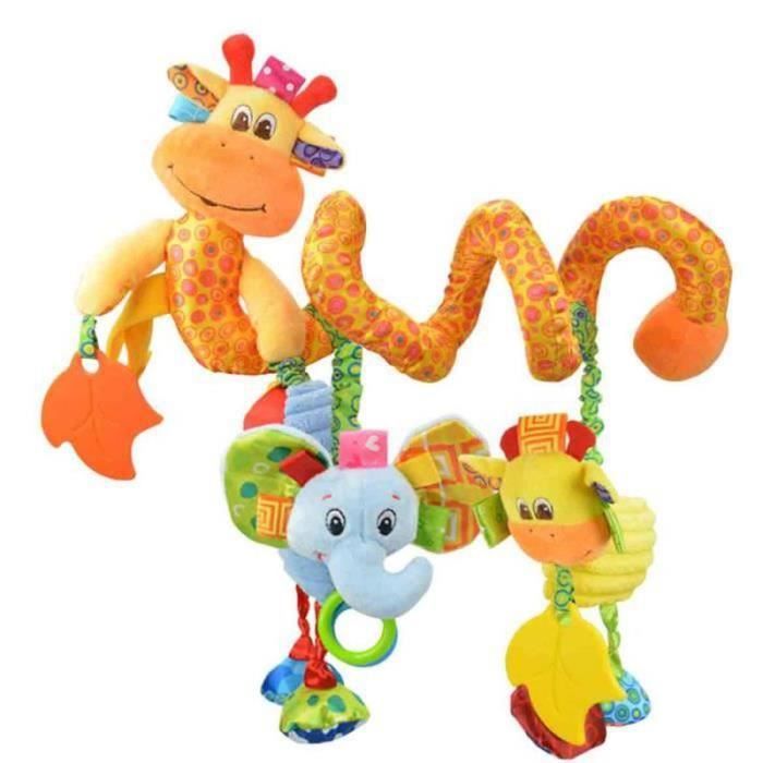 Peluche à Clip Pour Poussette Ou Berceau - Lion Avec Anneau De Dentition - Jouet D'éveil Bébé 0 Mois+ - Lavable Machine