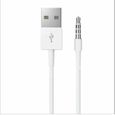 Cable Adaptateur USB 3,5 mm Jack Data Chargeur Recharge Pour Apple iPod Shuffle 3/4/5/6/7 Generation-1