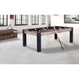 Billard Connecticut 213 cm industriel tapis noir convertible table salle manger-1