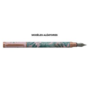 Asvine Stylo plume Jinhao 9019, série Dadao #8, pointe moyenne, corps en acrylique bleu lac avec clip doré, stylo d'écriture de grande taille