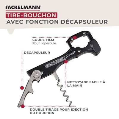 Fackelmann 49726 Redline Bouchon à Champagne Silicone