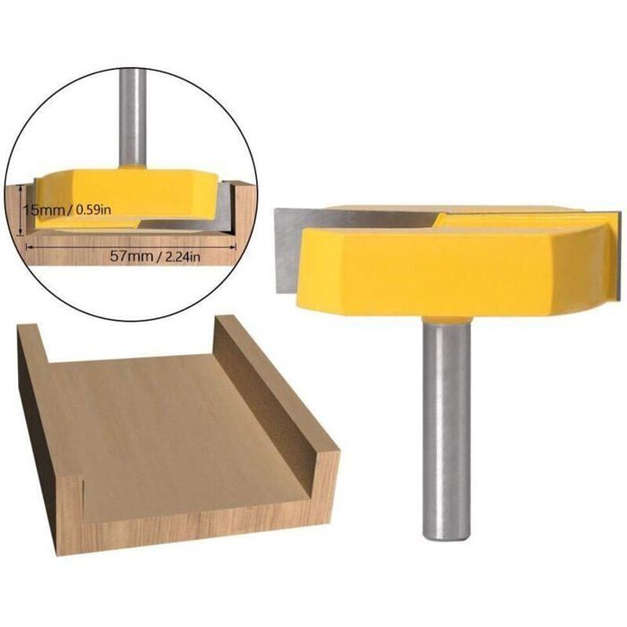 Fraise à Copier Routeur Bois Queue 8mm Lame 38mm Acier Allié Haute Qualité - Pour Bois Massif, MDF Et Panneaux - Jaune (8*3/4*38mm) 1PC