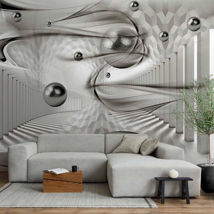 Papier Peint Panoramique 3d Effet Abstrait Abstraction 350x256cm ...