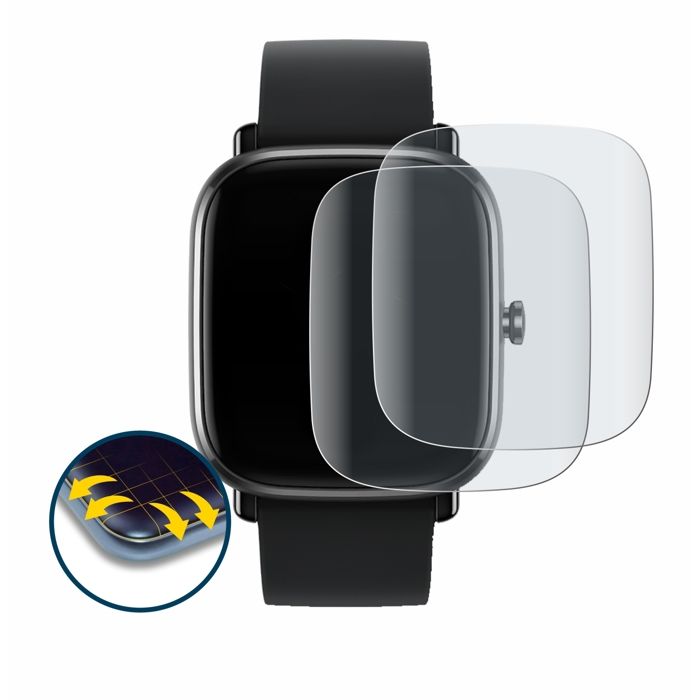 Film Protection écran Full Cover BROTECT Pour Amazfit T-Rex 3 Pro (44 Mm) - 2 Pièces, Incurvé, Auto-réparant, Anti-traces - 10