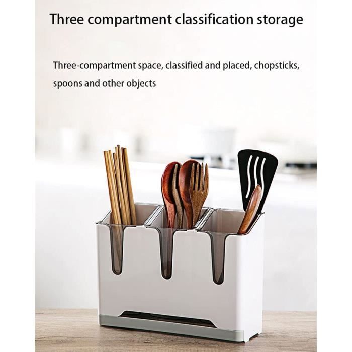 BuachoisKa4-11 Égouttoir Pour Baguettes, Ustensiles, Couverts, Compartiments, Cuillères, Baguettes, Fourchettes, égouttoirs Pour La Cuisine Et La Maison