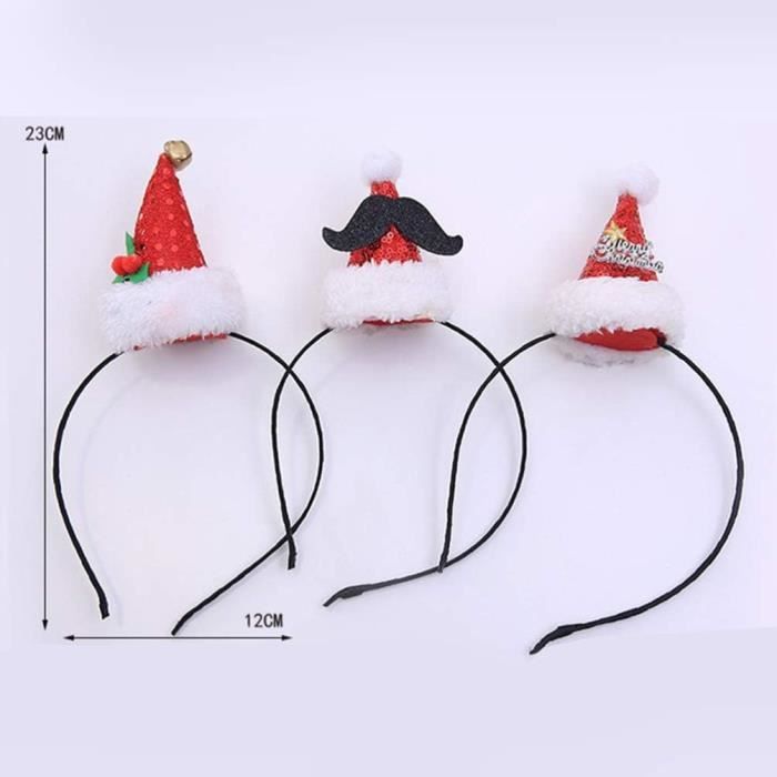 30 Mini Chapeaux De Noël En Flanelle – Déco De Table, Bouteilles, Artisanat – Rouge Et Blanc - 7