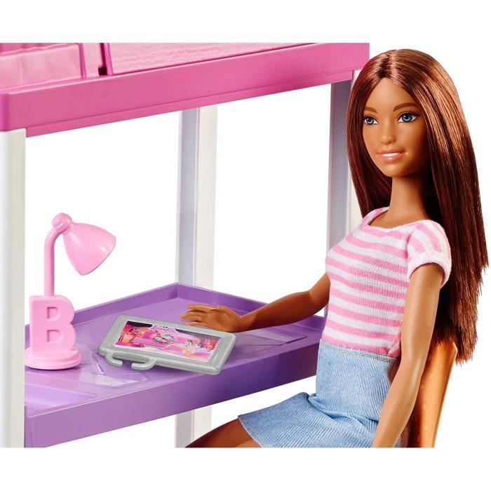 Barbie - coffret restaurant de barbie avec 1 poupée + de 30