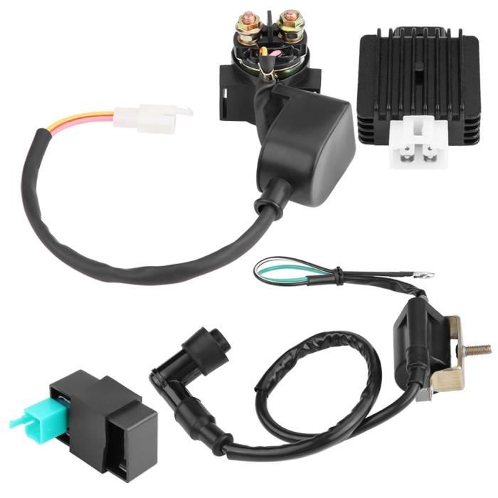 Kit Régulateur De Tension Redresseur Boîtier CDI 5 Broches + Bobine D'Allumage Pour 125CC 140CC Trail Bike Dirt Quad ATV - Fydun
