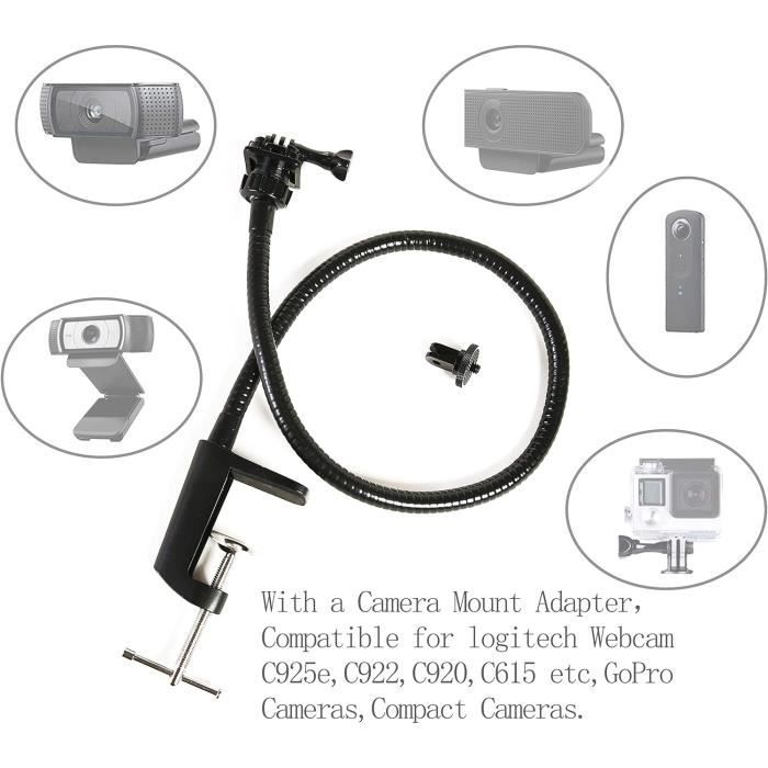 Webcamhouder - 64cm Flexibele Klem bureauhouderarm voor Logitech Webcam Streamcam C920s C920 C930e C922x C930 C922 C925e C615 Brio - AYIZON