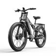 Vélo électrique tout-terrain double moteur 2000W - Shengmilo S600 - Batterie SAMSUNG 17.5Ah - Gris-2