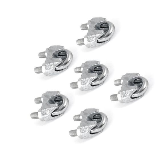 Câble Acier Galvanisé 10mm 40m + 6 Serre-Câbles + 2 Tendeurs - Kit Complet 6x37 Robuste