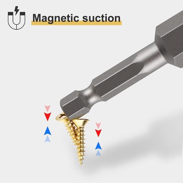 Embouts de vissage d'écrous magnétiques, 9 pcs, 5 – 12 mm, 5 à 12 Mm