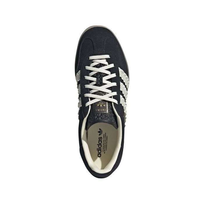 adidas gazelle silver green womens Adidas Gazelle Suede Lace Up Leather Trainers In Black White – 4feetshoes main image 0