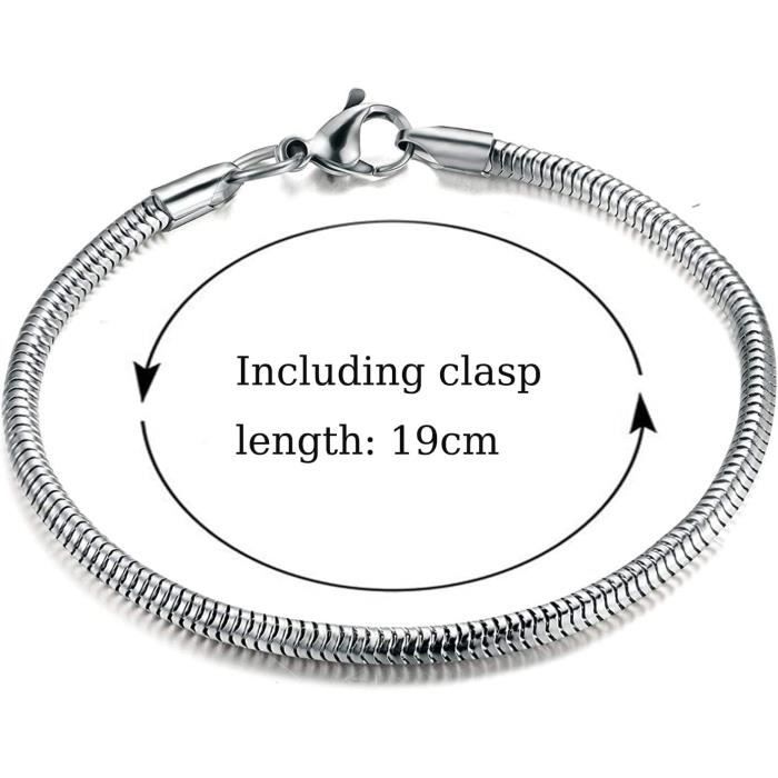 Bracelet Chaîne Serpent Monocouche En Fil D'acier - Multicolore - Neuf Avec étiquettes