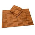Dalles de terrasse en bois d'acacia pour 1m² - Fixation par Clips - DEUBA-3