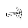 Kit Parabole SAT 80cm+Antenne TNT+Antenne Omni DAB FM+Coupleur 4 Entrées FM DAB-VHF UHF SAT+LNB Single+Câble Coax 20m+10 Fiches F Or-3