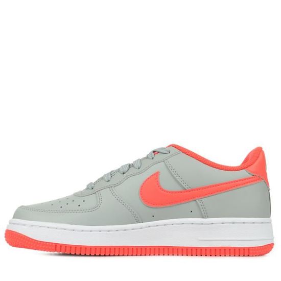 Baskets Nike Air Force 1 Gs Lt smoke grey bright crimson Cdiscount Chaussures