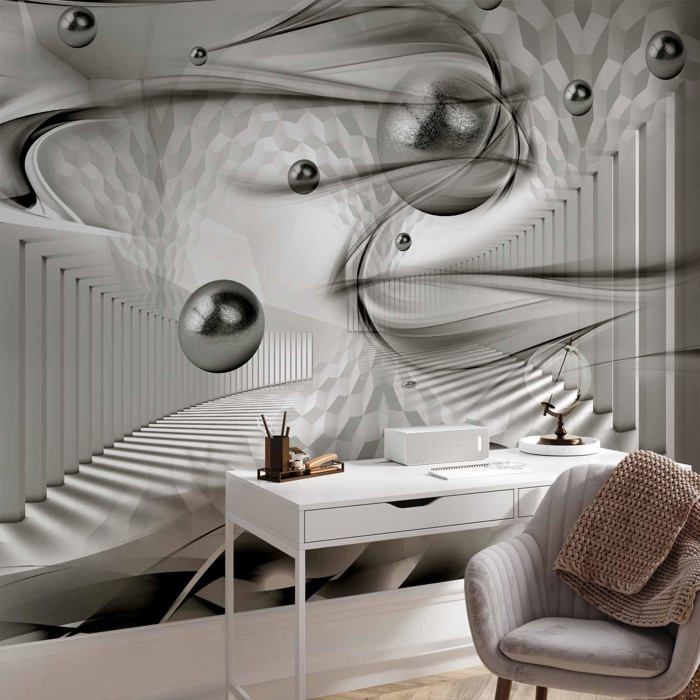 Papier Peint Panoramique 3d Effet Abstrait Abstraction 350x256cm ...
