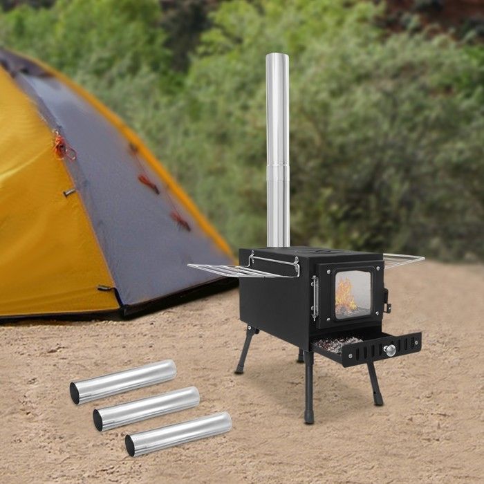 Test du four de tente portable en acier inoxydable