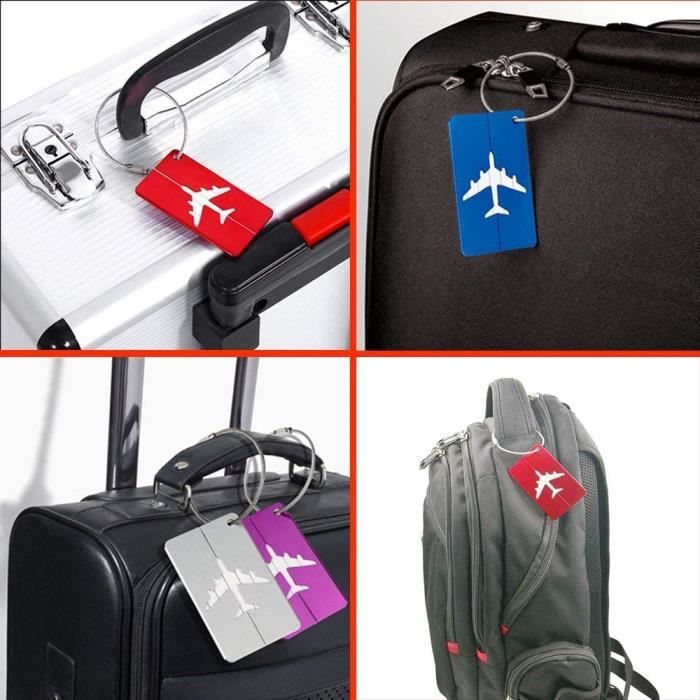 Étiquettes De Valise En Forme De Cœur - 2 étiquettes PU étanches Avec Carte De Contact - 2