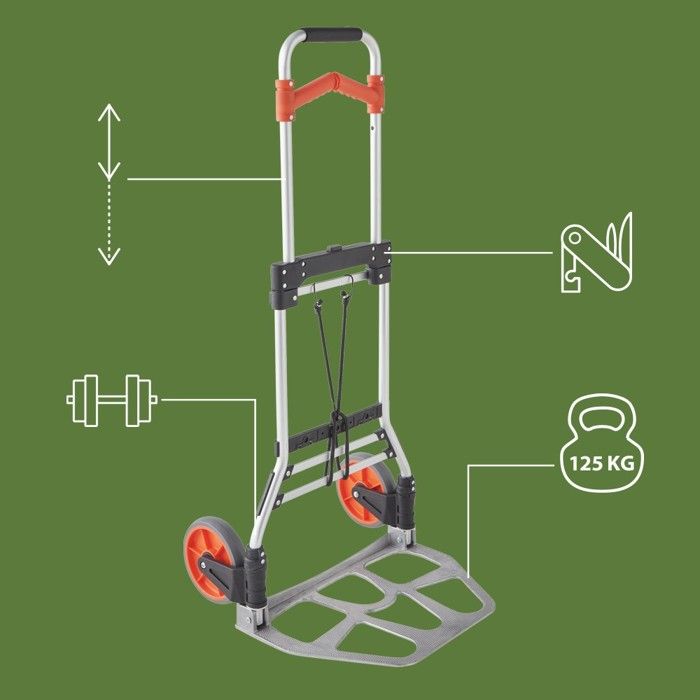 Diable Pliable 150 Kg Avec Roues Industrielles Silencieuses - Chariot Réglable Hauteur