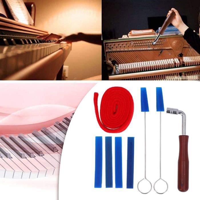 Clé D'accordage En L Pour Piano, Harpe, Lyre - 2 Pièces En Acier Inoxydable Et Manche Bois