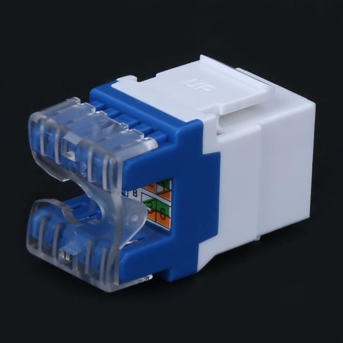 Dilwe Module RJ45 Module 3 pièces RJ45-180 ° pour prise Keystone Jack ...