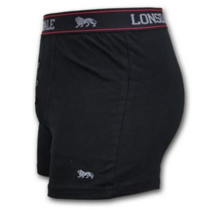 Coffret Cadeau de 2 Boxers Noir Lonsdale Homme Noir Cdiscount Pret a Porter