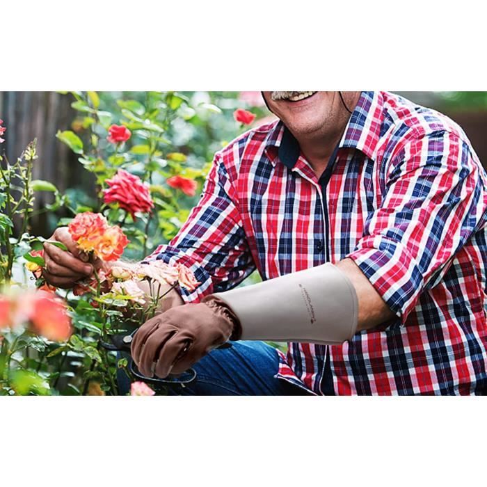 Gants de jardinage pour homme et femme en cuir de porc à manches longues  pour élagage de roses, gants de jardinage résistants au132 - Cdiscount Auto