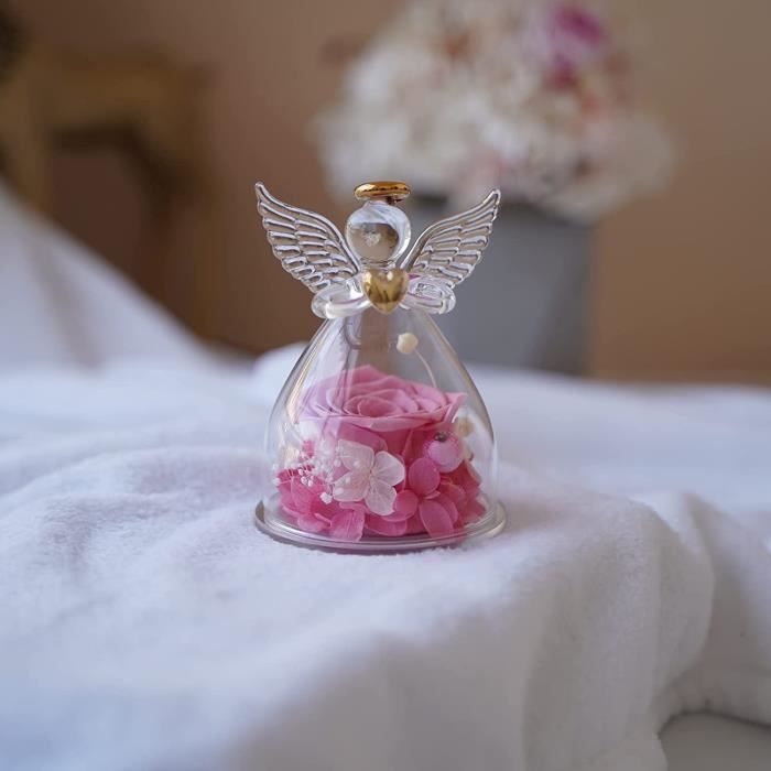 Figurine - ZGEER - Rose Eternelle dans Dôme de Verre - Cadeau Fête des Mères - Décoration Femme