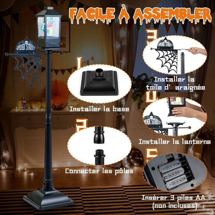Halloween Guirlande Lumineuse, halloween Guirlande Lumineuse à LED en Forme de tête de Mort,1.5 m - 10 LED - Décoration d'Halloween - À piles - Pour intérieur ou extérieur - Décoration de Halloween Guirlande Lumineuse, halloween Guirlande Lumineuse à LED en Forme de tête de Mort,1.5 m - 10 LED - Décoration d'Halloween - À piles - Pour intérieur ou extérieur - Décoration de