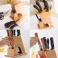 Produit Nettoyage Pour La Cuisine Six Titulaire Bois Sous Bloc Scissor Fente Support De Rangement En Bois Cuisine Organisateur