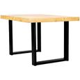 2 Pieds de table métal 60x72cm style industriel avec tapis de sol pour banc de salon, table basse de jardin, table à manger de cuis-0